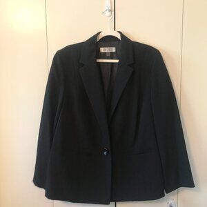 Kasper Woman Crepe Single Button Black Blazer NWT